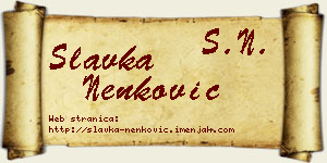 Slavka Nenković vizit kartica